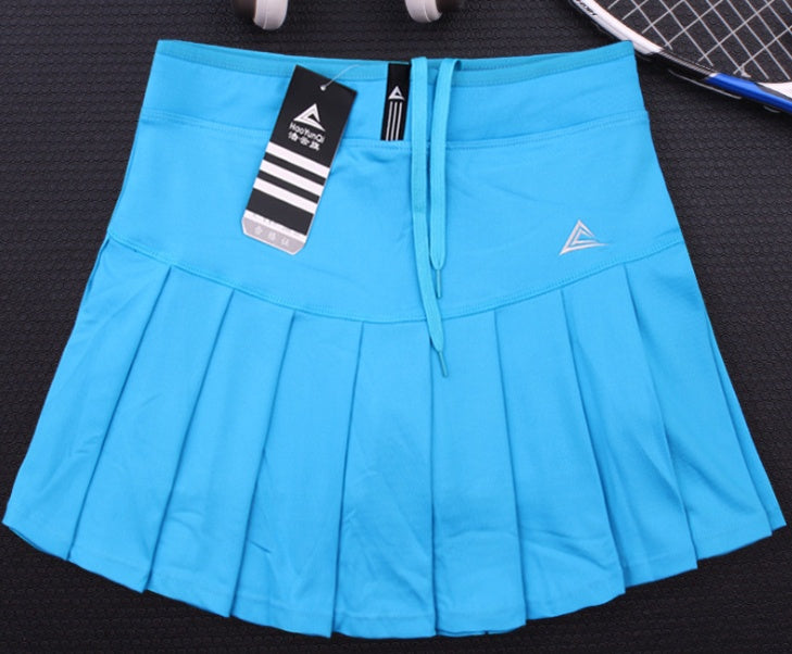 Girls’ Tennis Skirt with Safety Shorts – Quick Dry Badminton Sports Skirt