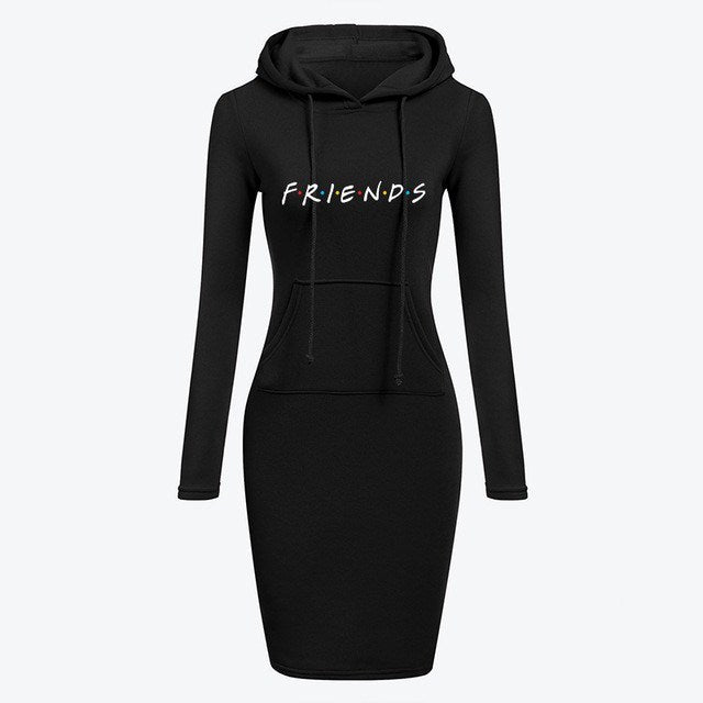 Long Sleeve Hoodie Dress – Autumn Winter Sweatshirt Style