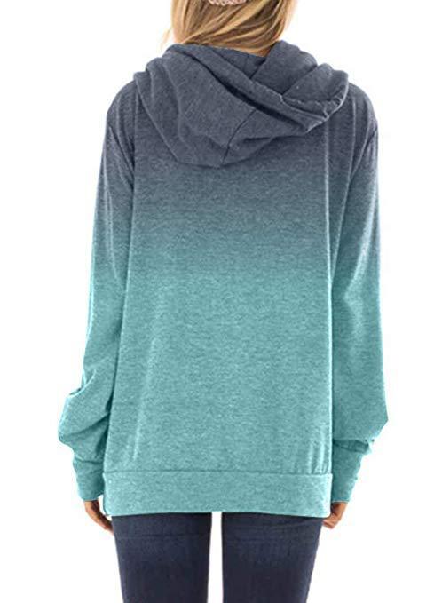 Women’s Two-Tone Hoodie – Casual Color Block Fashion Pullover