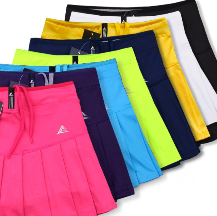 Girls’ Tennis Skirt with Safety Shorts – Quick Dry Badminton Sports Skirt