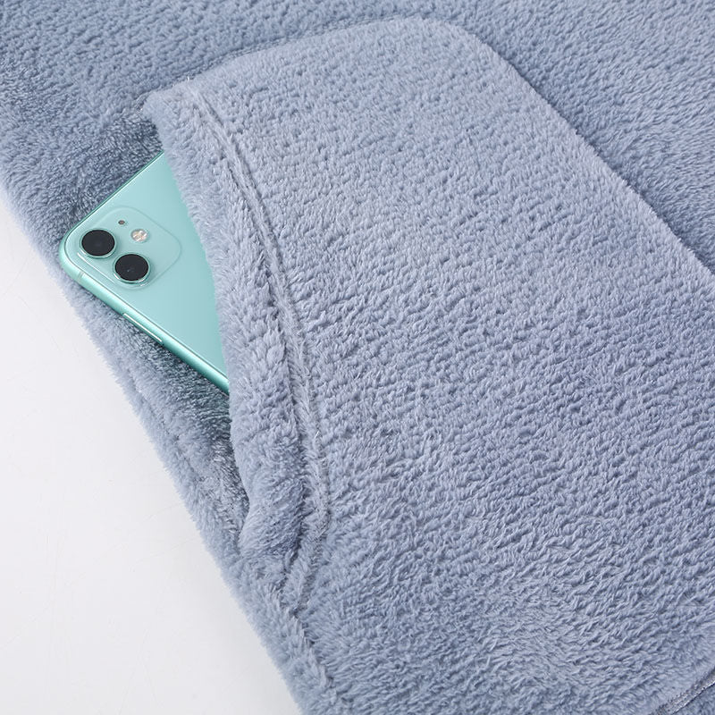 Women’s Coral Velvet Pajama Hoodie – Soft Cozy Lounge Wear