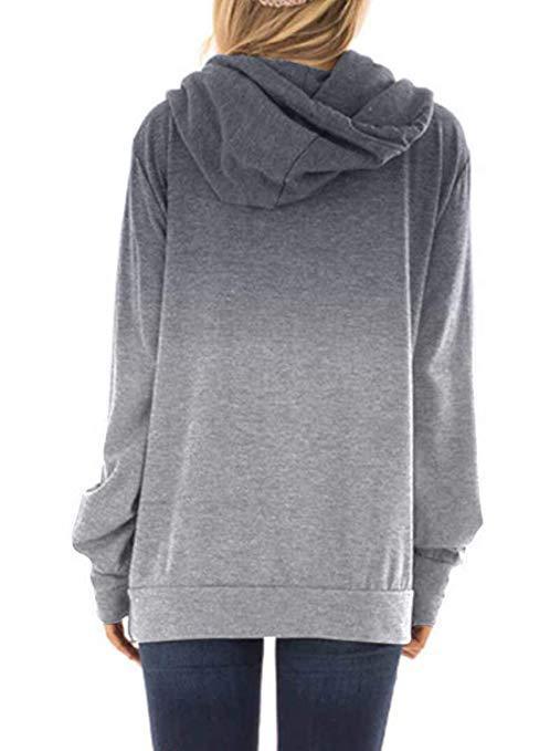 Women’s Two-Tone Hoodie – Casual Color Block Fashion Pullover
