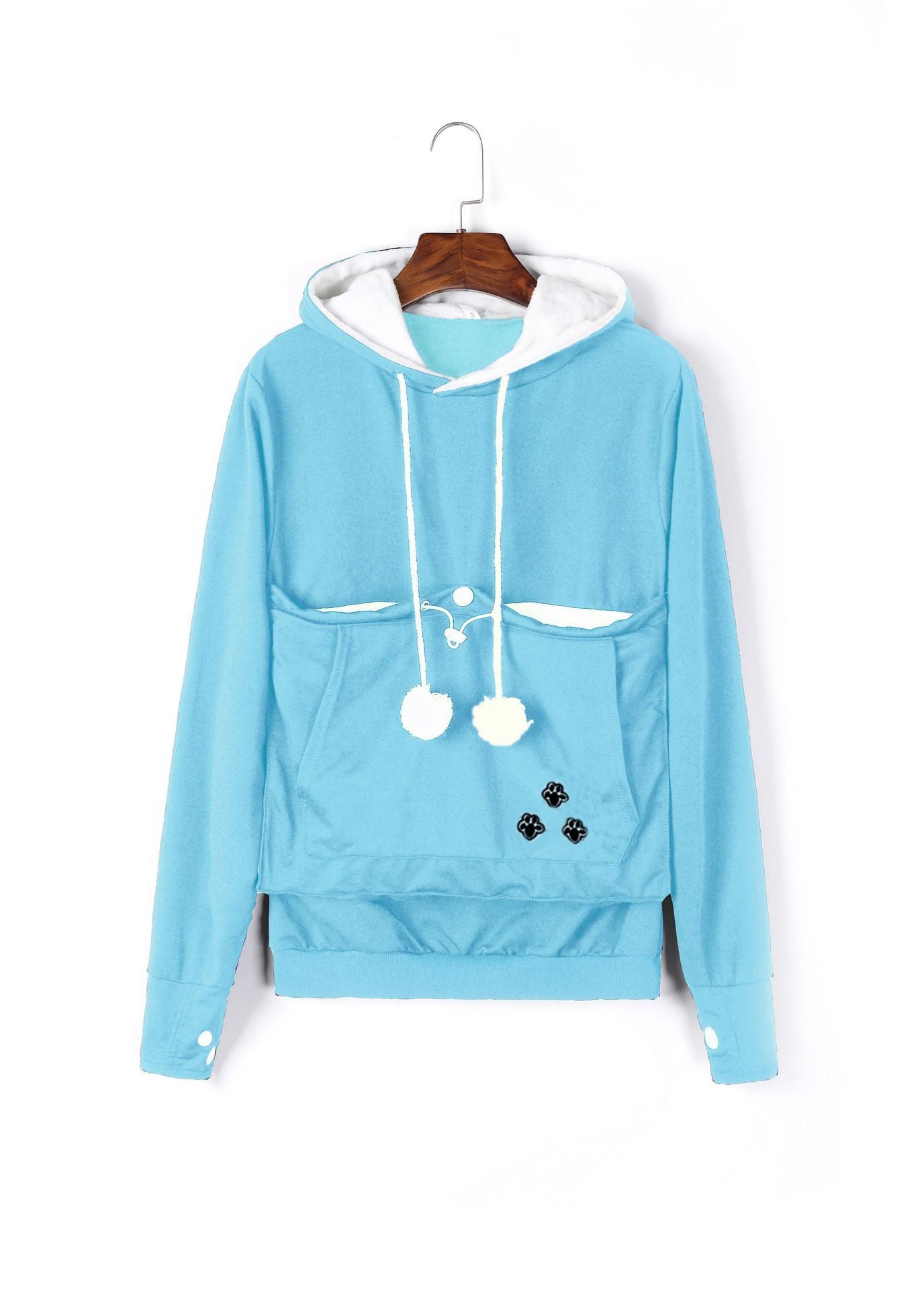 Women’s Pet Pocket Hoodie – Cute Pullover Sweatshirt for Cats in Winter