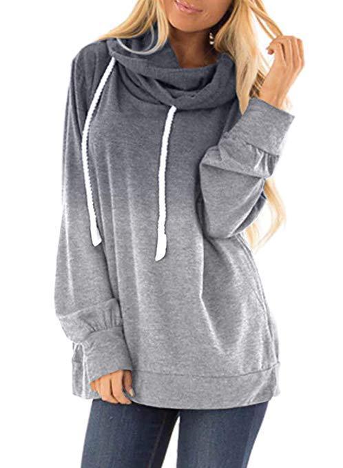 Women’s Two-Tone Hoodie – Casual Color Block Fashion Pullover