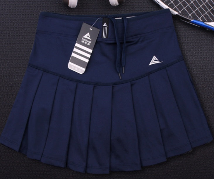 Girls’ Tennis Skirt with Safety Shorts – Quick Dry Badminton Sports Skirt